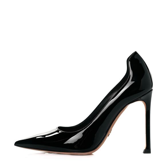 Christian Dior D-Moi Black Patent Pointed Toe Heels Pumps Size 38 - Picture 1 of 8